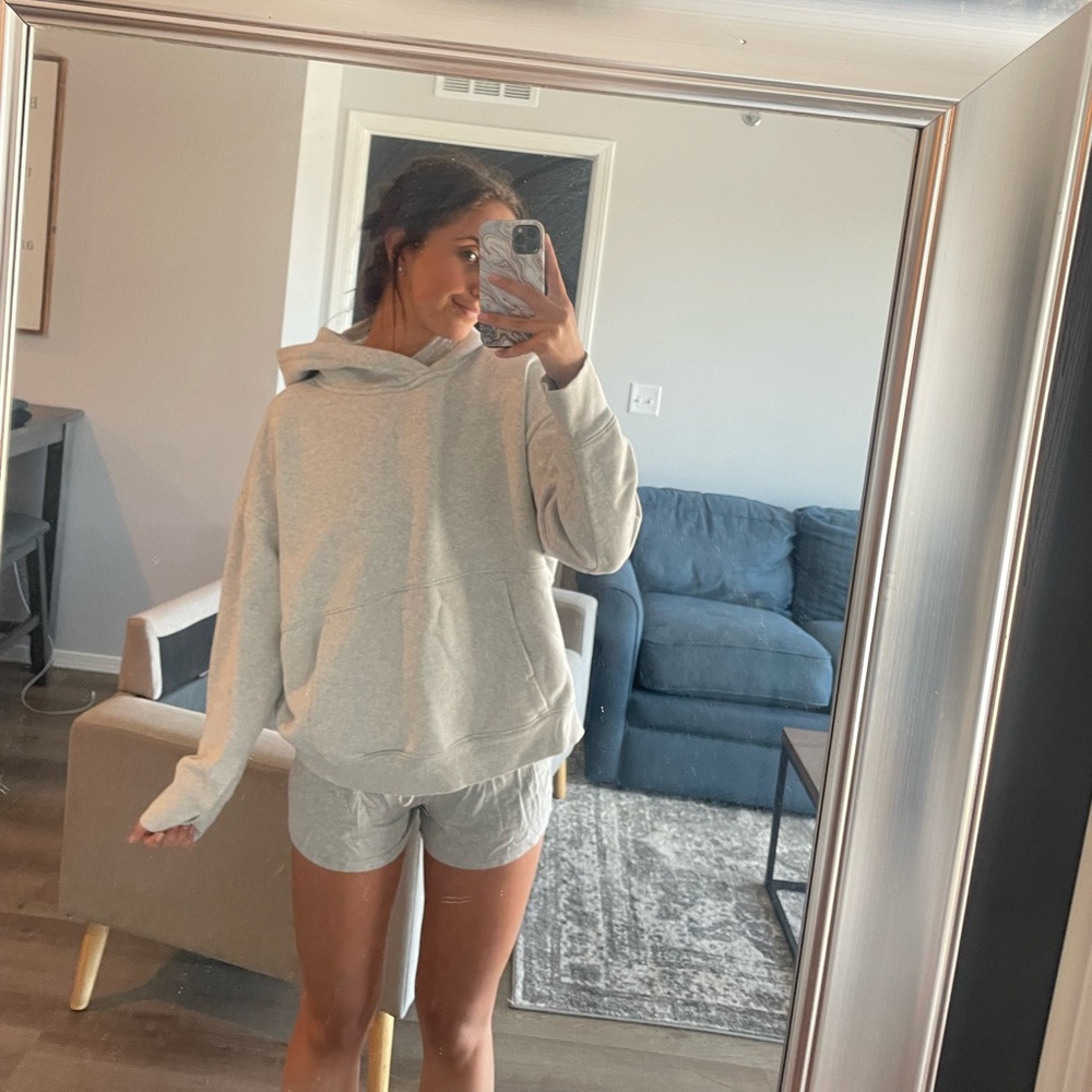 plain heather grey hoodie